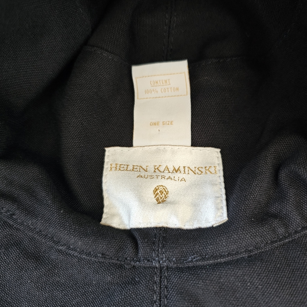 Helen Kaminski Australia 100% cotton Black One Size Hat - Picture 2 of 7